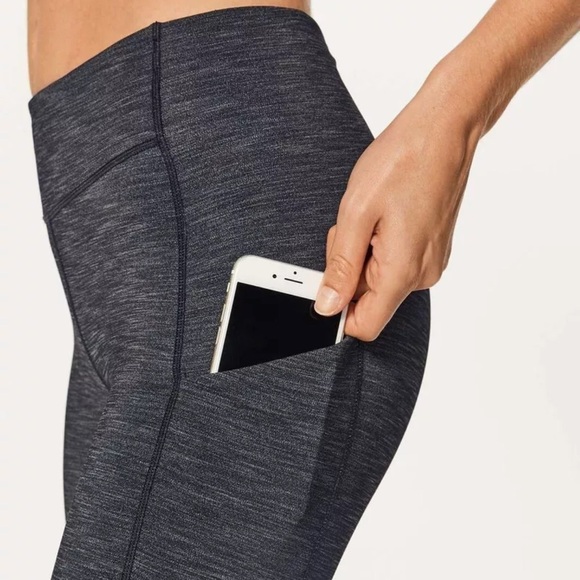 Lululemon Speed Up Tight *Full-On Luxtreme Brushed 23” Heathered Black - Picture 13 of 14